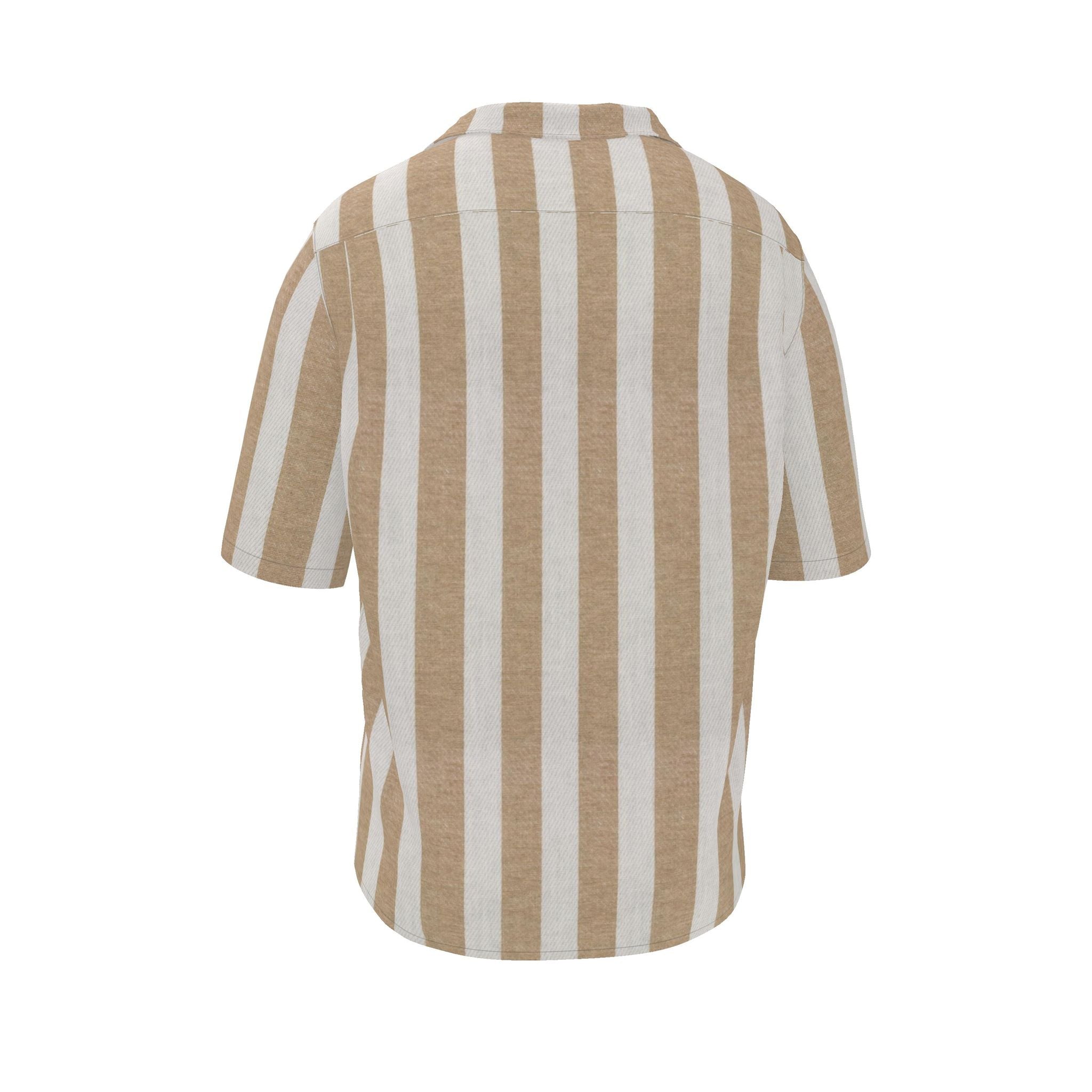 Hype Stripe Beige Mens Revere Shirt