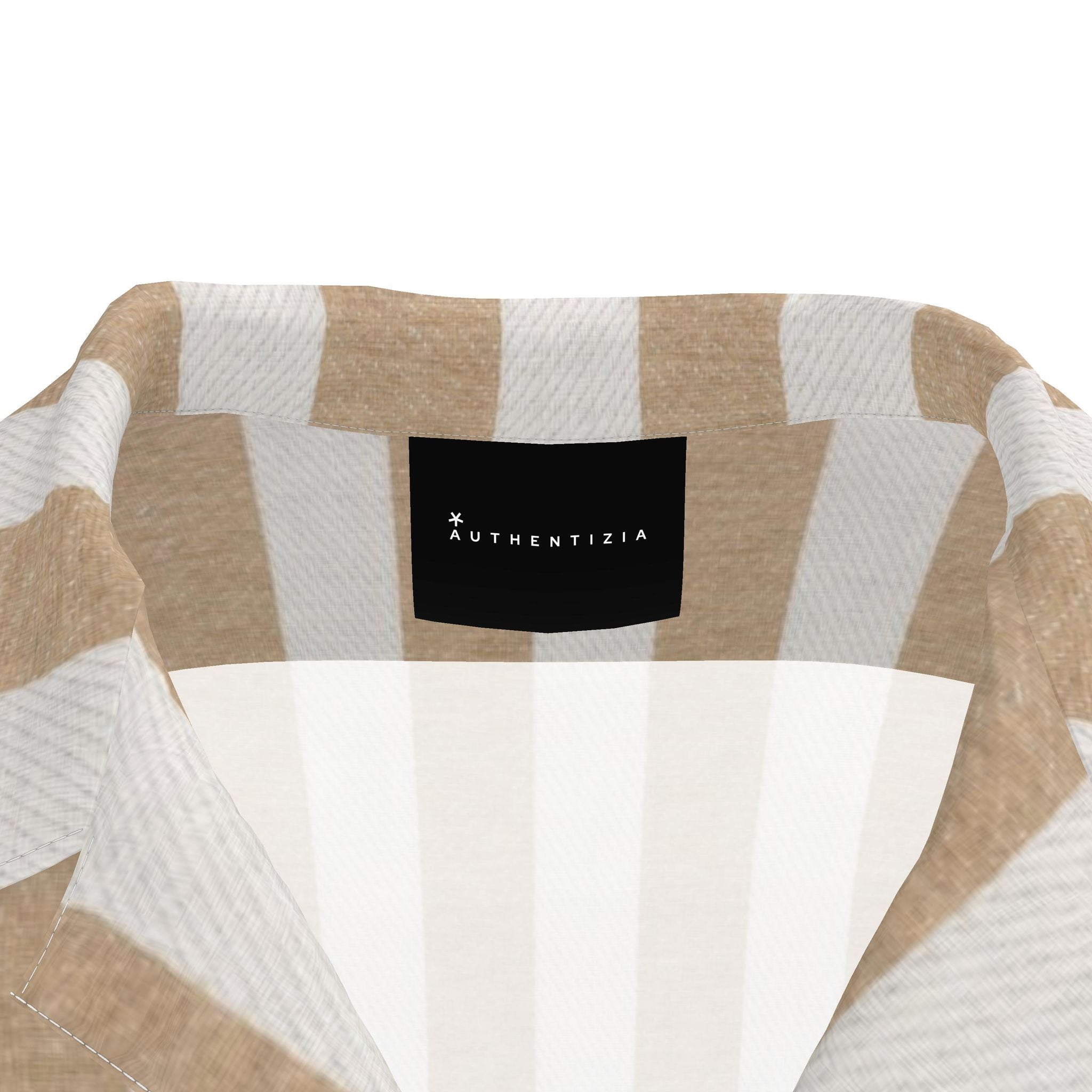 Hype Stripe Beige Mens Revere Shirt