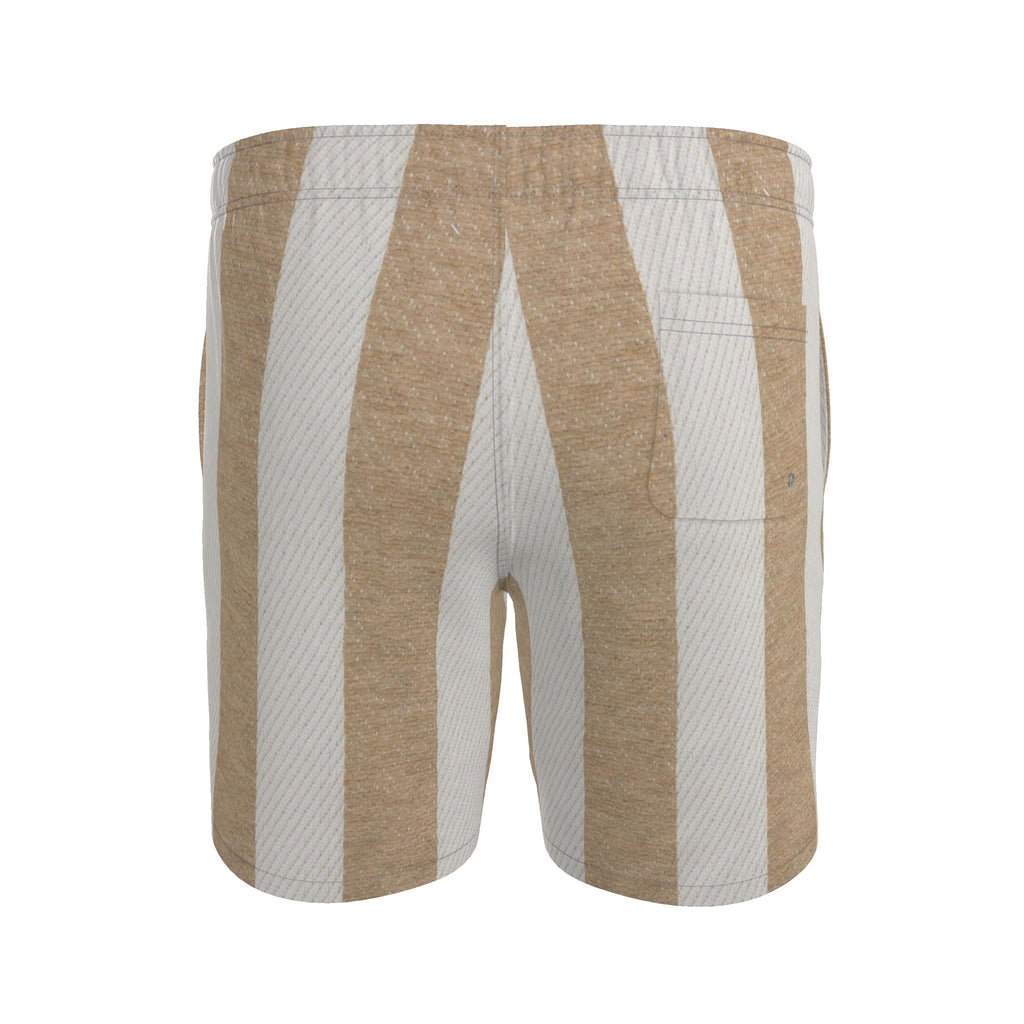 Mens Swimming Shorts - Hype Stripe Beige